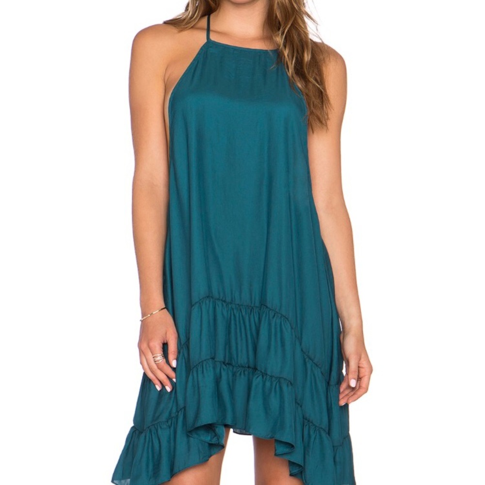 Free People Tiered Slip MEDIUM Emerald
